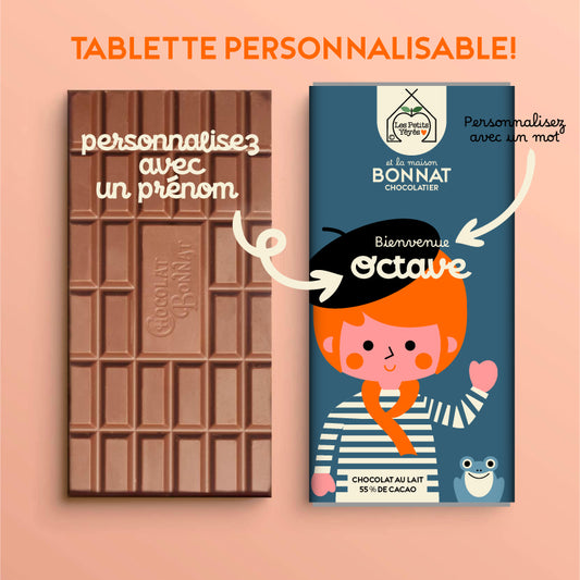 Tablette de Chocolat personnalisable - PETIT FRANCAIS