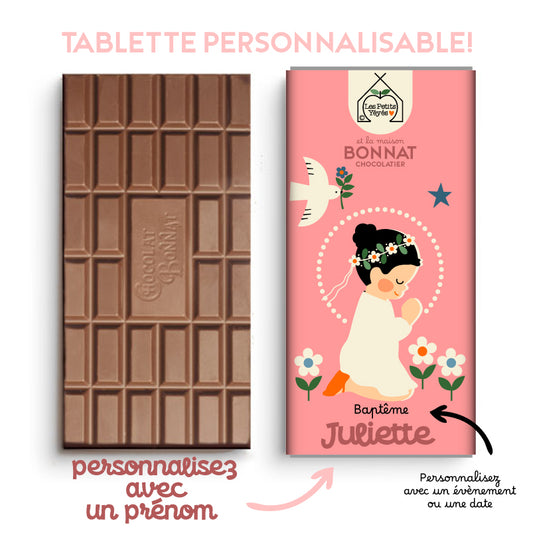 Tablette de Chocolat personnalisable  - JULIETTE