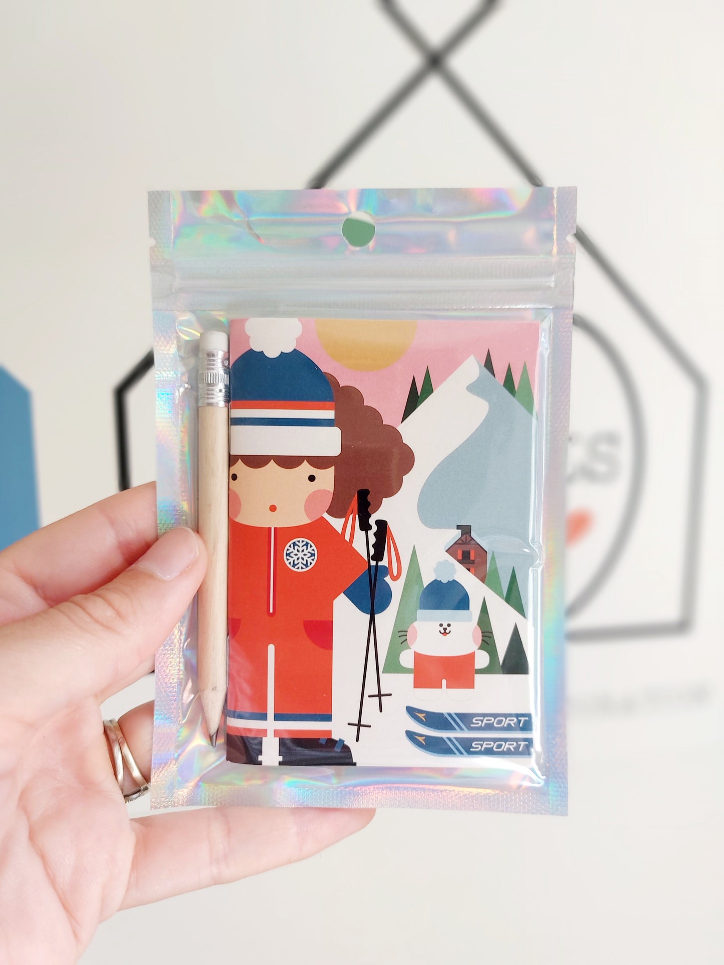Mini papeterie Mimi fait du ski!