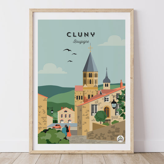 Affiche CLUNY - Bourgogne