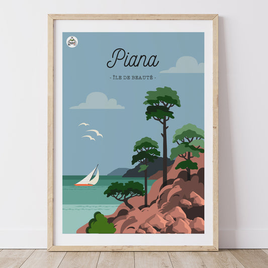 Affiche CORSE PIANA - Ile de Beauté