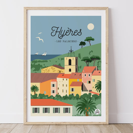 Affiche HYERES - Les Palmiers