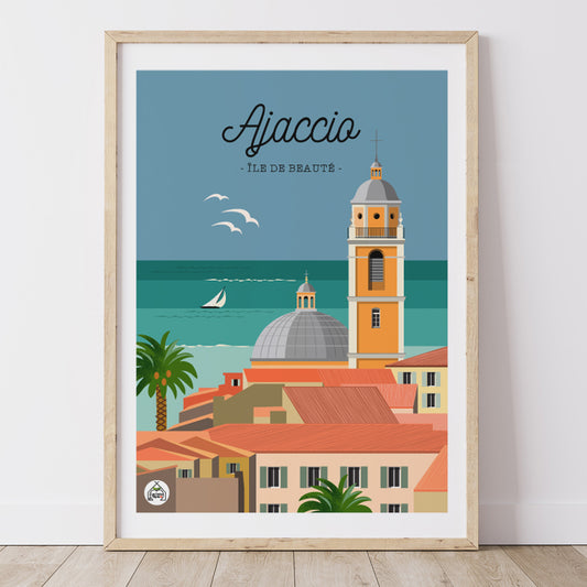 Affiche CORSE - Ajaccio