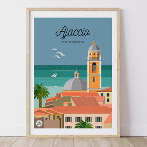 Affiche CORSE - Ajaccio
