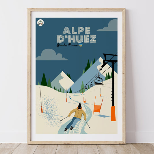 Affiche ALPE D'HUEZ - Grandes Rousses