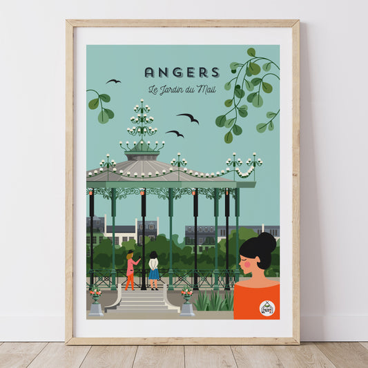 Affiche ANGERS - Le Jardin du Mail