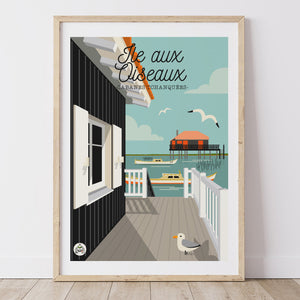 Affiche ARCACHON - Ile aux Oiseaux
