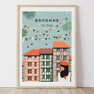 Affiche BAYONNE - Pays Basque