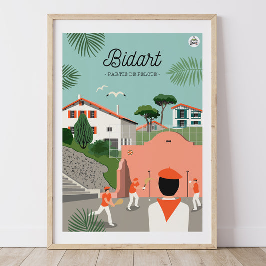 Affiche BIDART - Partie de Pelote