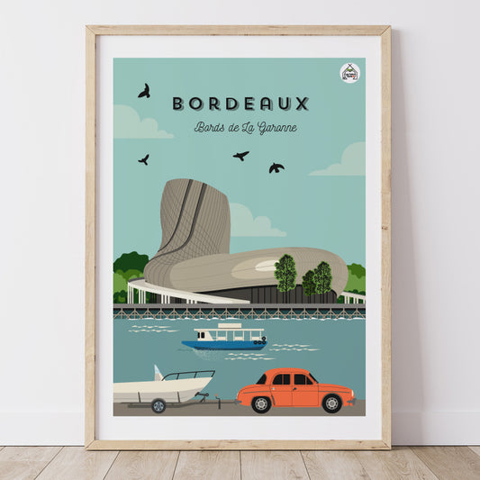 Affiche BORDEAUX - Les Bords de La Garonne