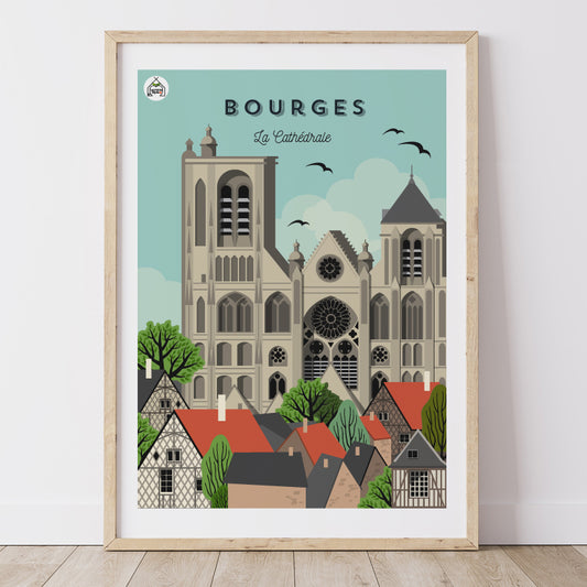 Affiche BOURGES - La Cathédrale
