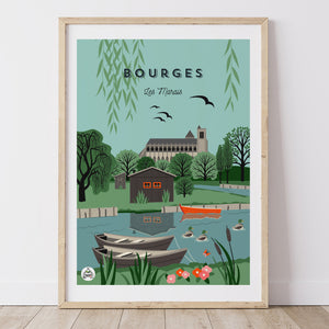 Affiche BOURGES - Les Marais