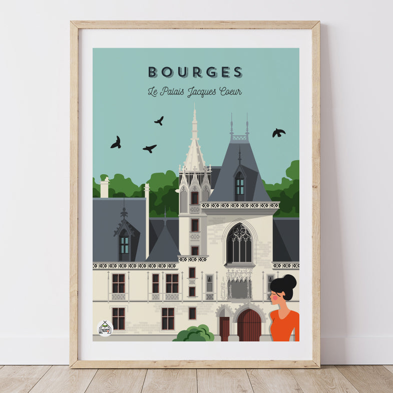 Affiche BOURGES - Le Palais Jacques-Coeur
