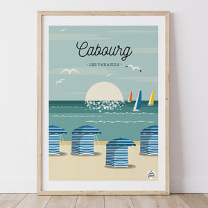 Affiche CABOURG - Les Parasols