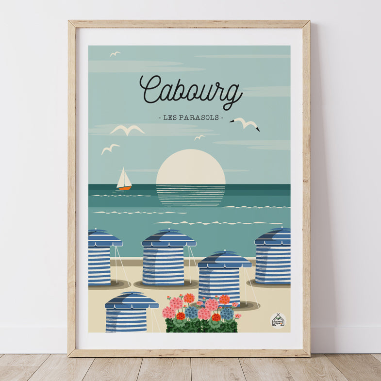 Affiche CABOURG - Les Parasols