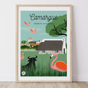 Affiche CAMARGUE - Réserve Naturelle