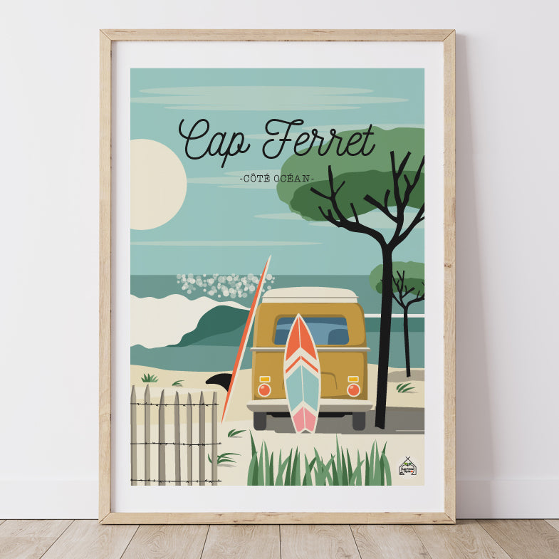 Affiche CAP FERRET - Côté Océan