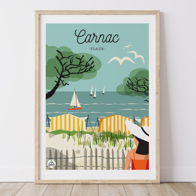 affiche CARNAC - Plage