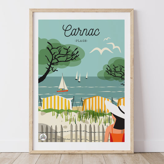 affiche CARNAC - Plage