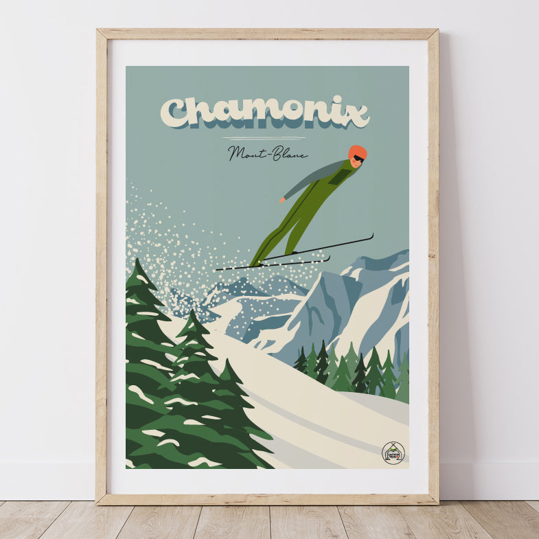 Affiche CHAMONIX - Mont-Blanc