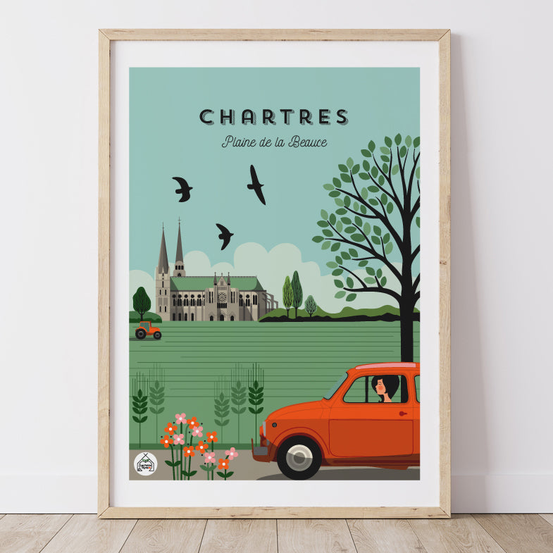Affiche CHARTRES - Plaine de Beauce