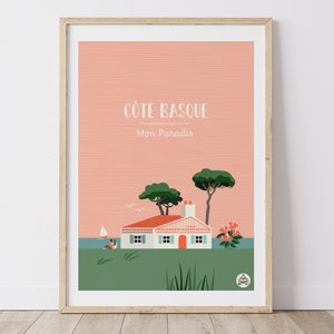 Affiche PAYS BASQUE - Mon Paradis