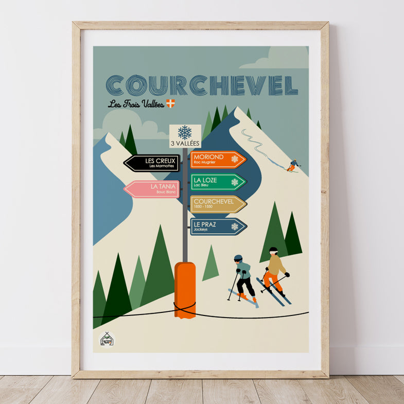 Affiche COURCHEVEL - Les Trois Vallées