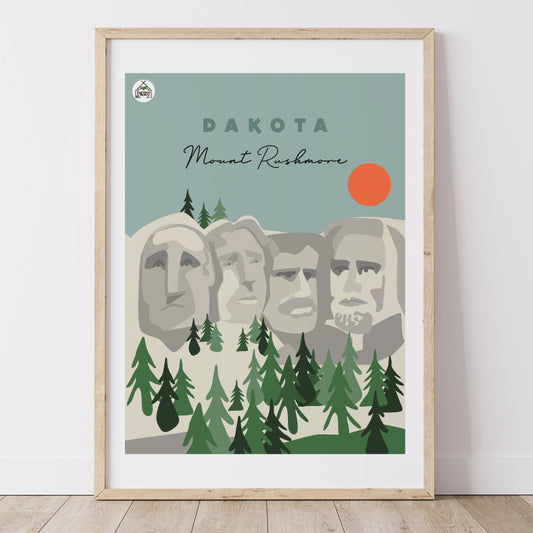 Affiche DAKOTA - Mont Rushmore