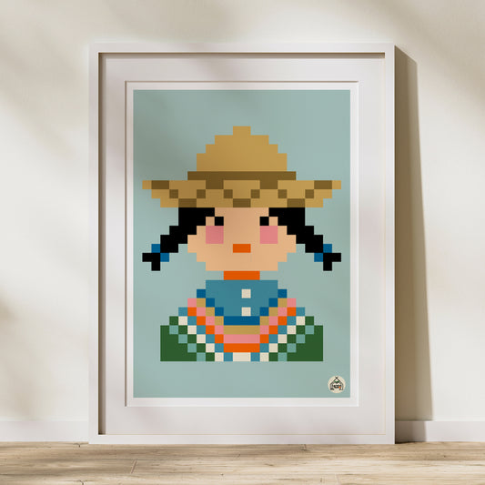 Affiche Pixel - Diego De Las Vegas