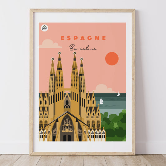 Affiche ESPAGNE - Barcelone