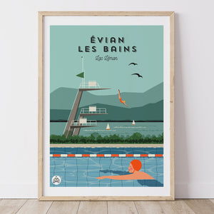 Affiche EVIAN-LES-BAINS - Lac Léman