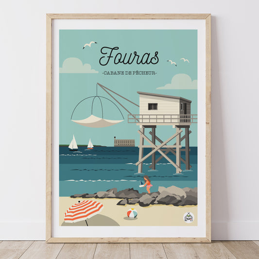 Affiche FOURAS - Cabane de Pêcheur