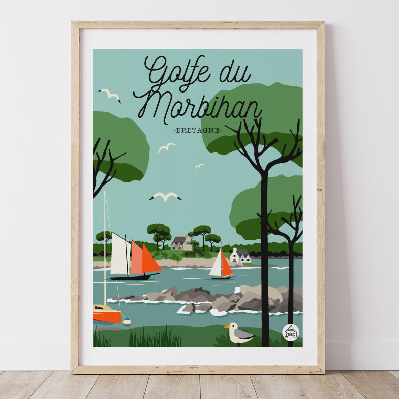 Affiche GOLFE DU MORBIHAN - Bretagne