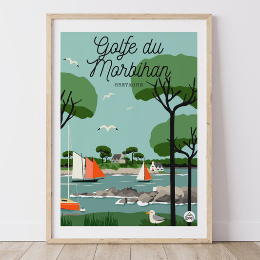 Affiche GOLFE DU MORBIHAN - Bretagne