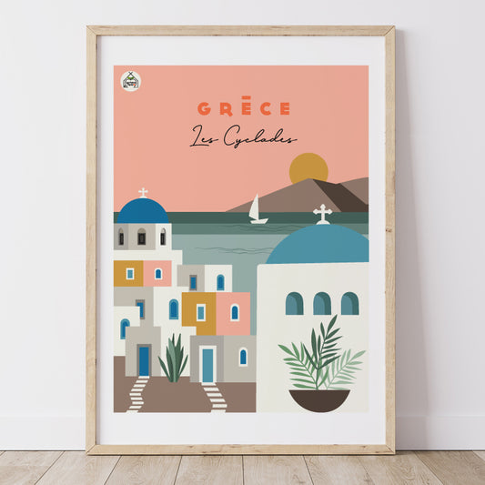 Affiche GRECE - Les Cyclades