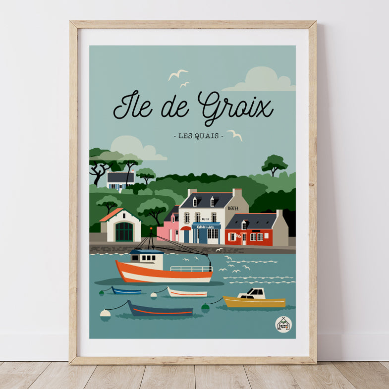 Affiche ILE DE GROIX - Les Quais