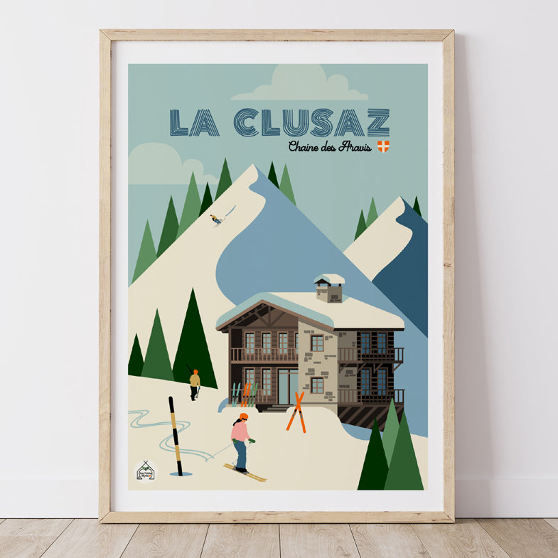 Affiche LA CLUSAZ - Chaine des Aravis