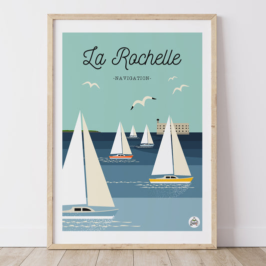 Affiche LA ROCHELLE - Navigation