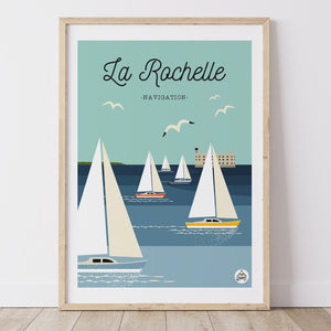 Affiche LA ROCHELLE - Navigation
