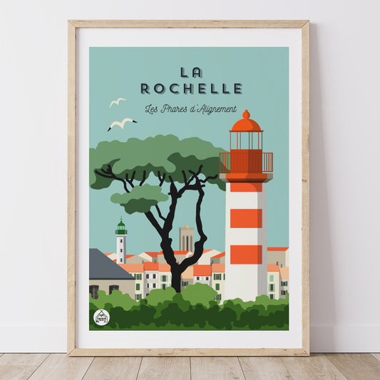 Affiche LA ROCHELLE - Les Phares d'Alignement