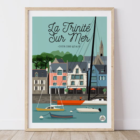Affiche LA TRINITE SUR MER - Cours des Quais