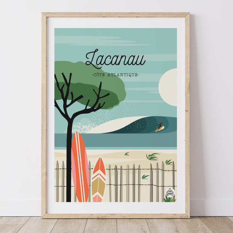 Affiche LACANAU - Côte Atlantique