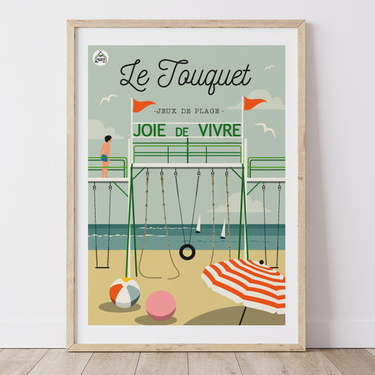 Affiche LE TOUQUET - Jeux de plage