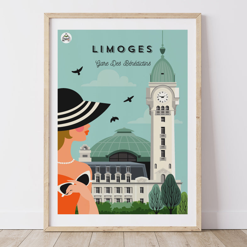 Affiche LIMOGES - Gare des Bénédictins