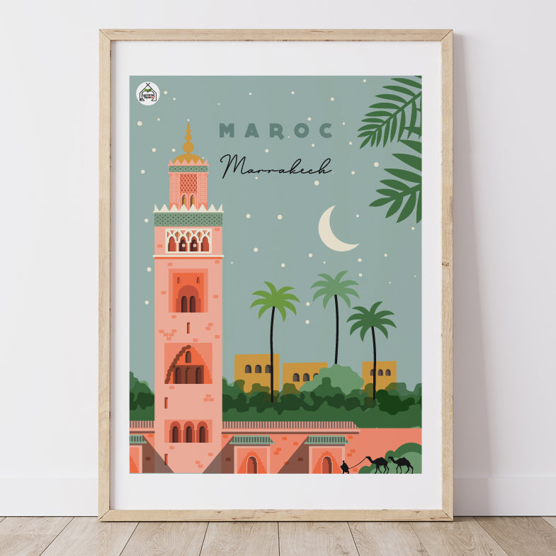 Affiche MAROC - Marrakech