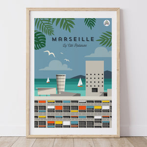 Affiche MARSEILLE - La Cité Radieuse