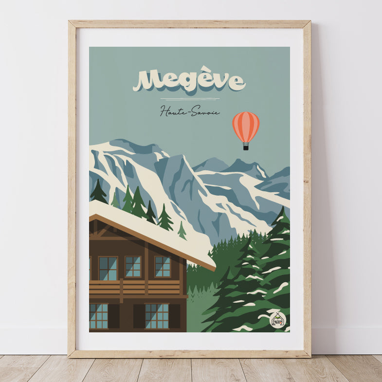 AFFICHE MEGEVE - Haute Savoie