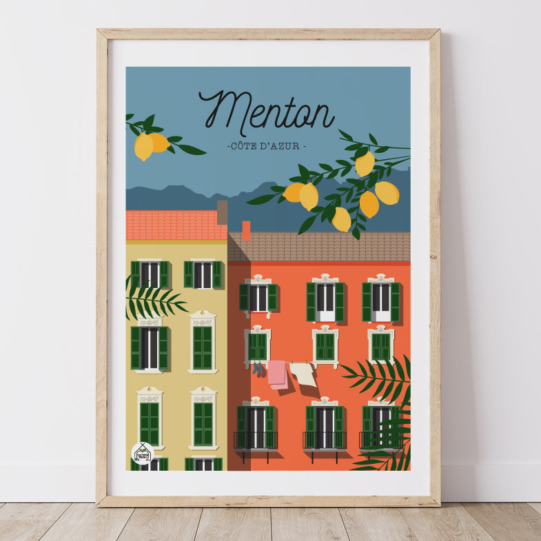 Affiche MENTON - Côte d'Azur