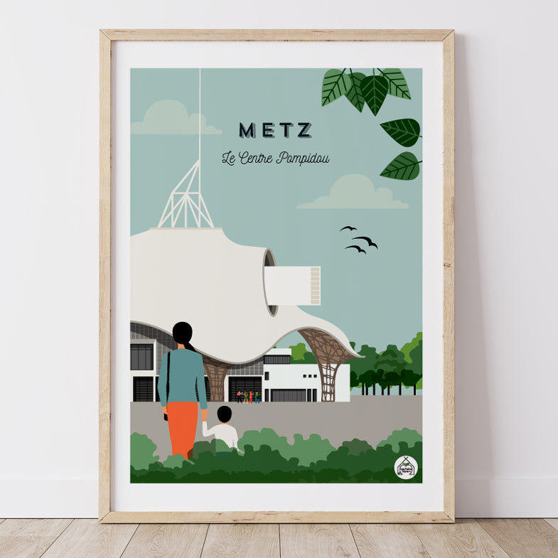 Affiche METZ - Le Centre Pompidou