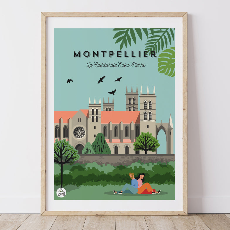 Affiche MONTPELLIER - Cathédrale Saint-Pierre